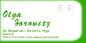 olga horowitz business card